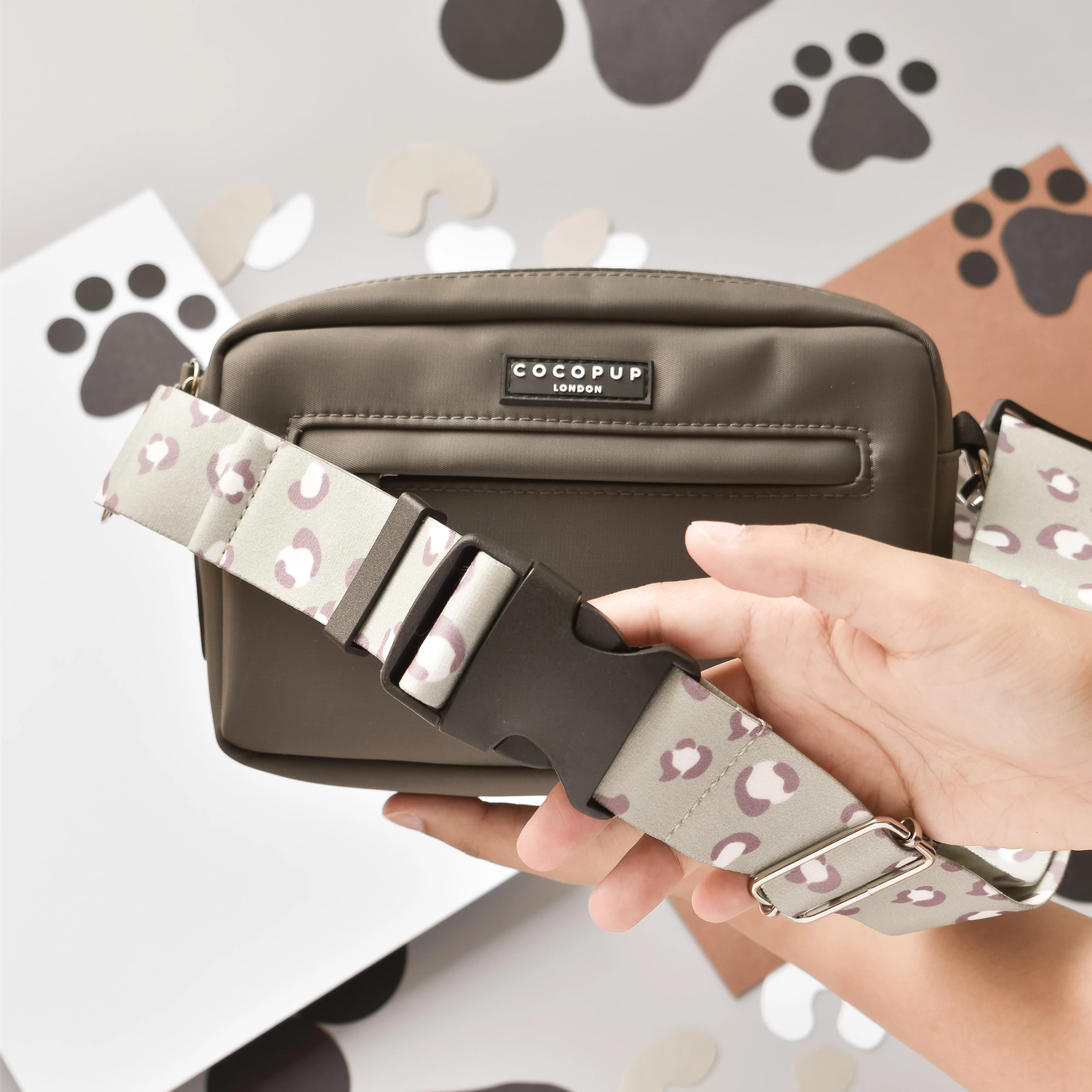 Fanny Pack Strap - Sage Leopard - Image 14