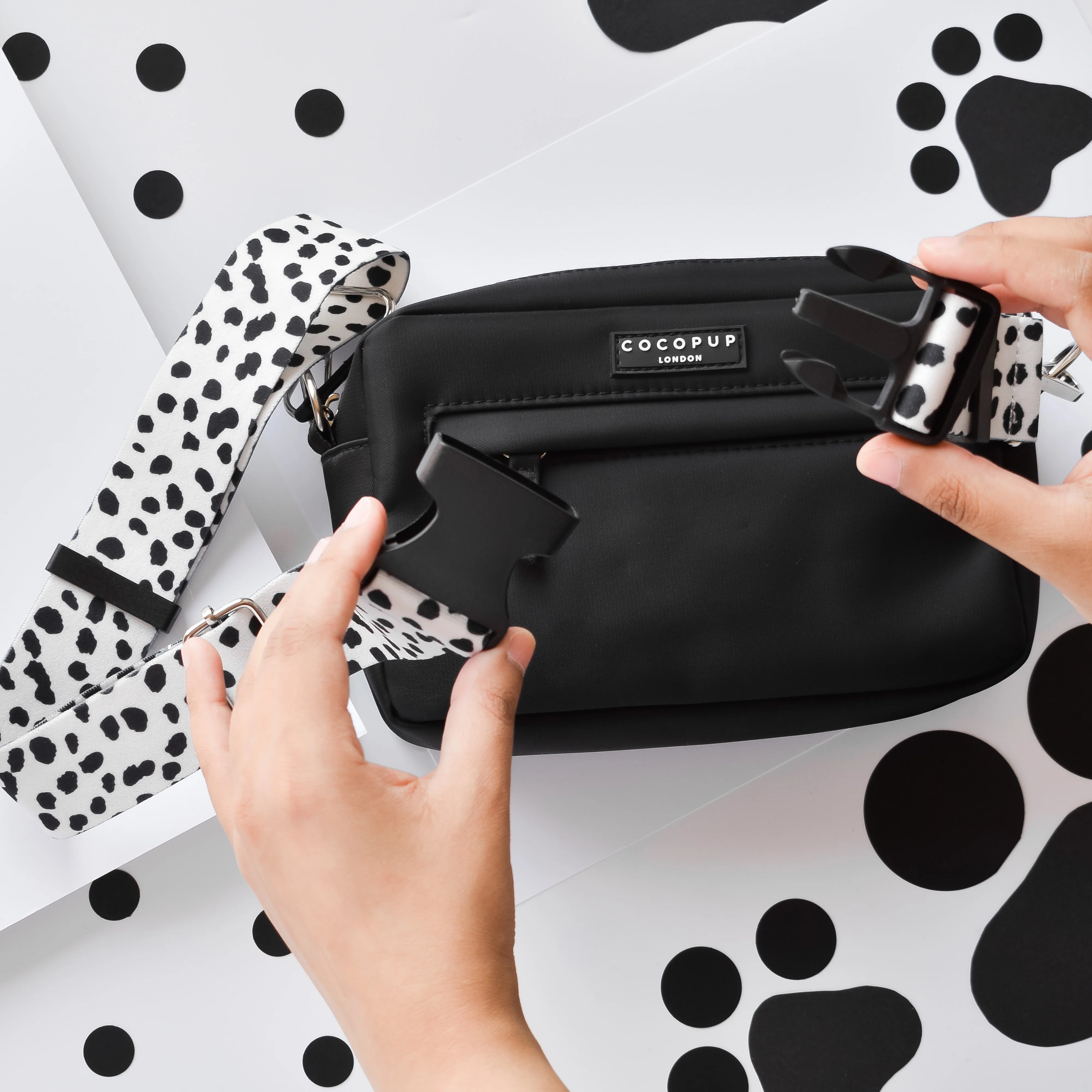 Fanny Pack Strap - Monochrome Spots - Image 17