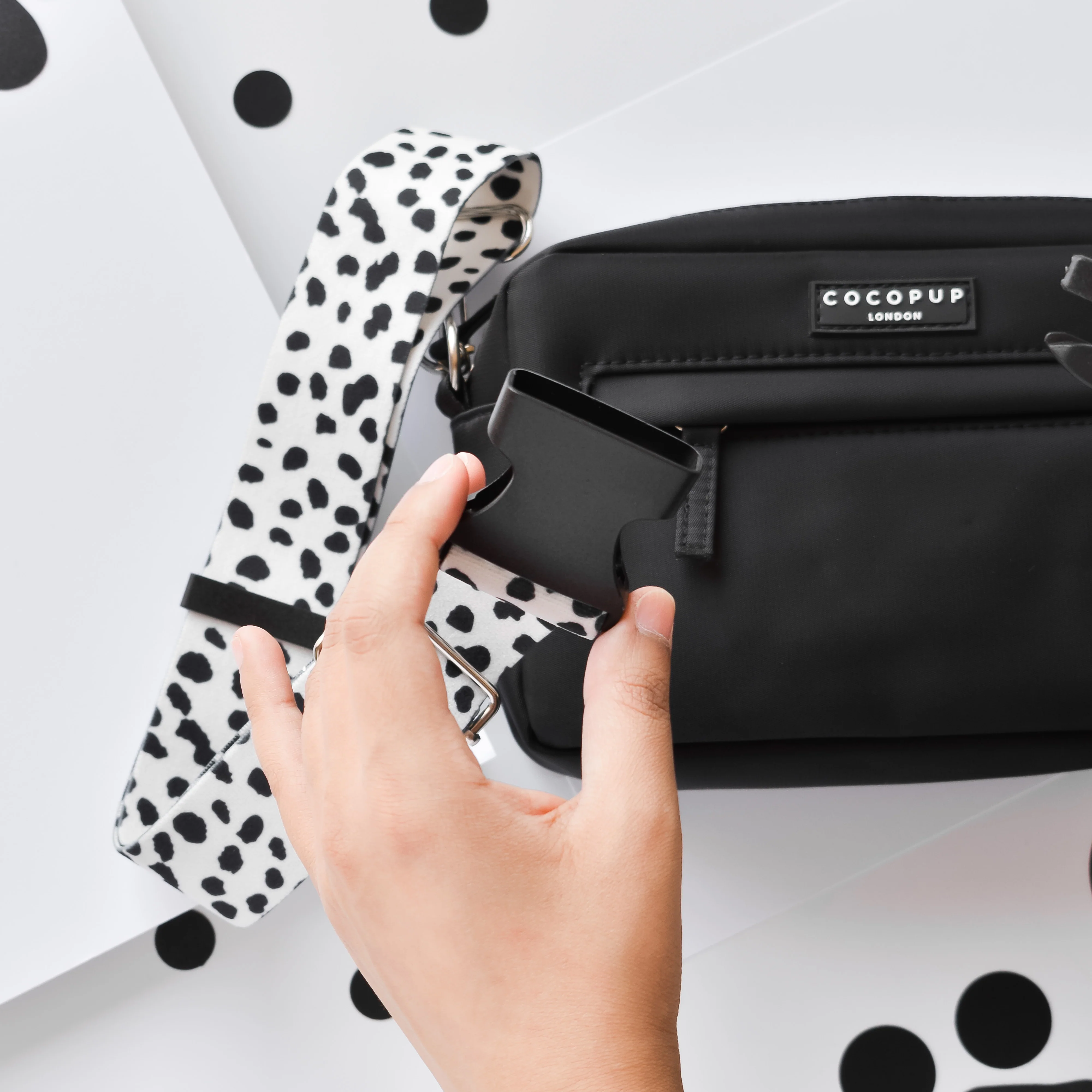 Fanny Pack Strap - Monochrome Spots - Image 18