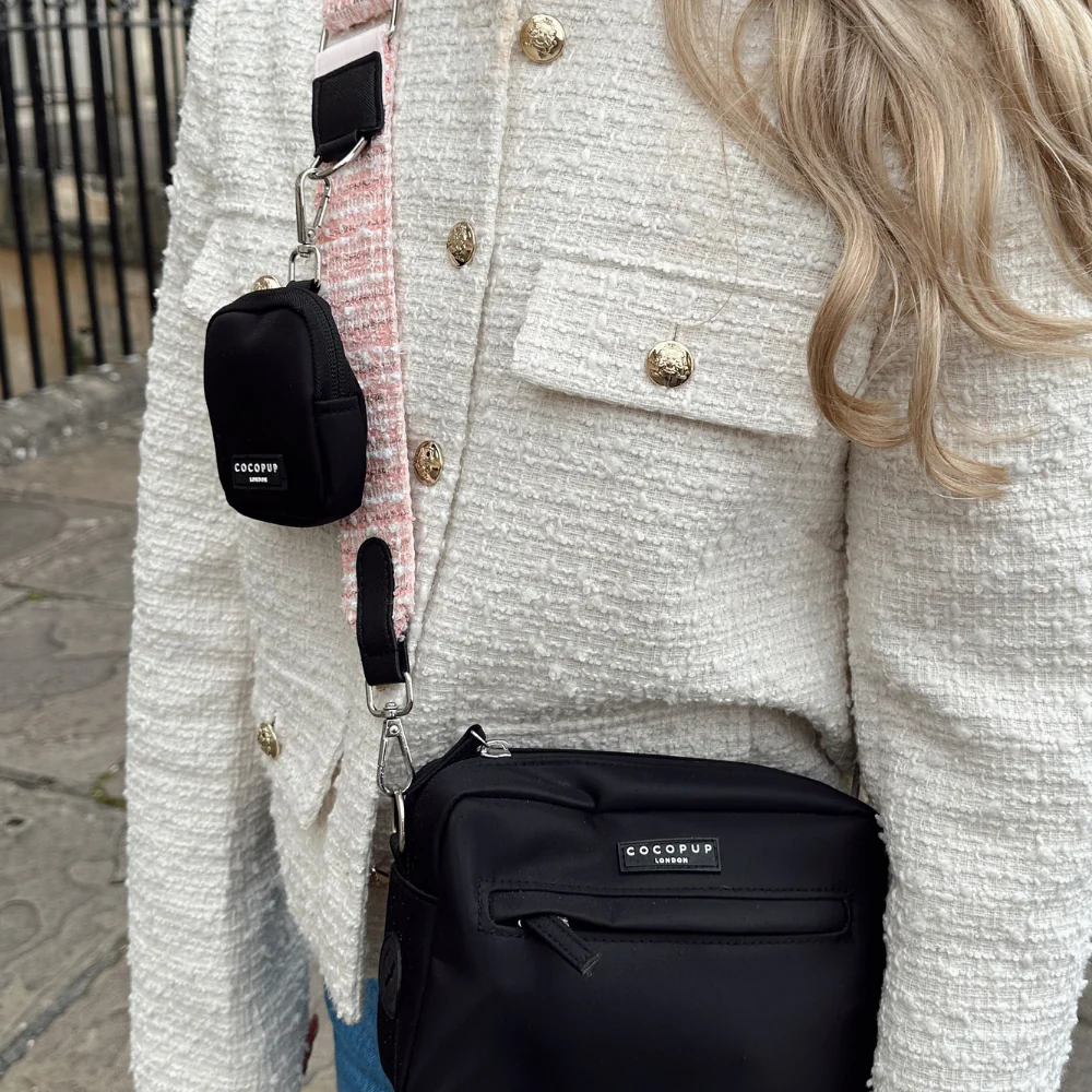 Textured Tweed Bag Strap - Pink - Image 9