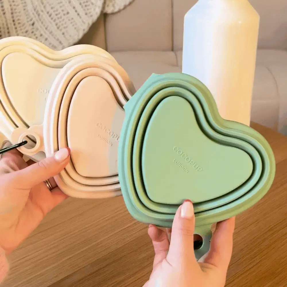 Heart Collapsible Bowl - Cream - Image 4