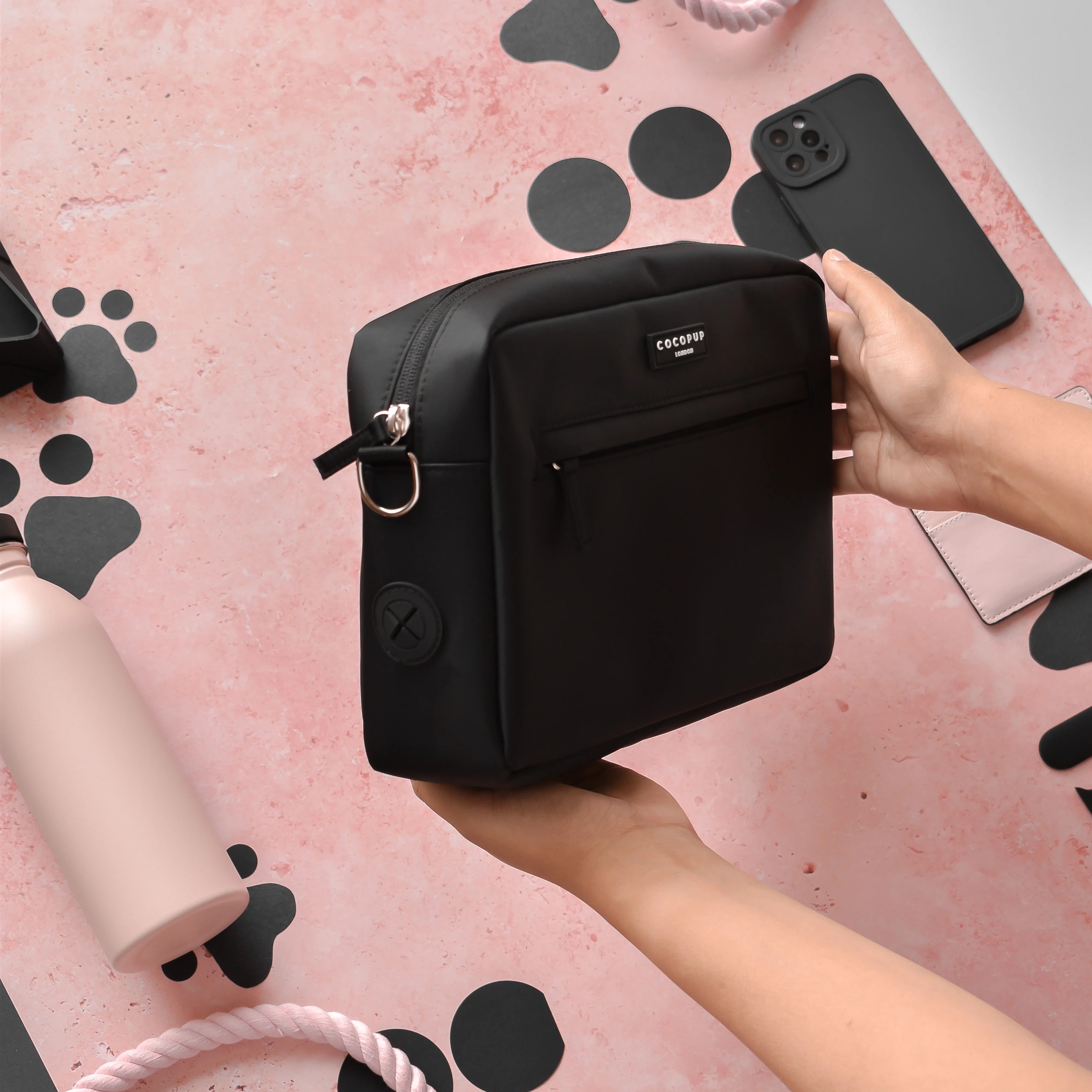 Large Dog Walking Bag - Black - Image 3