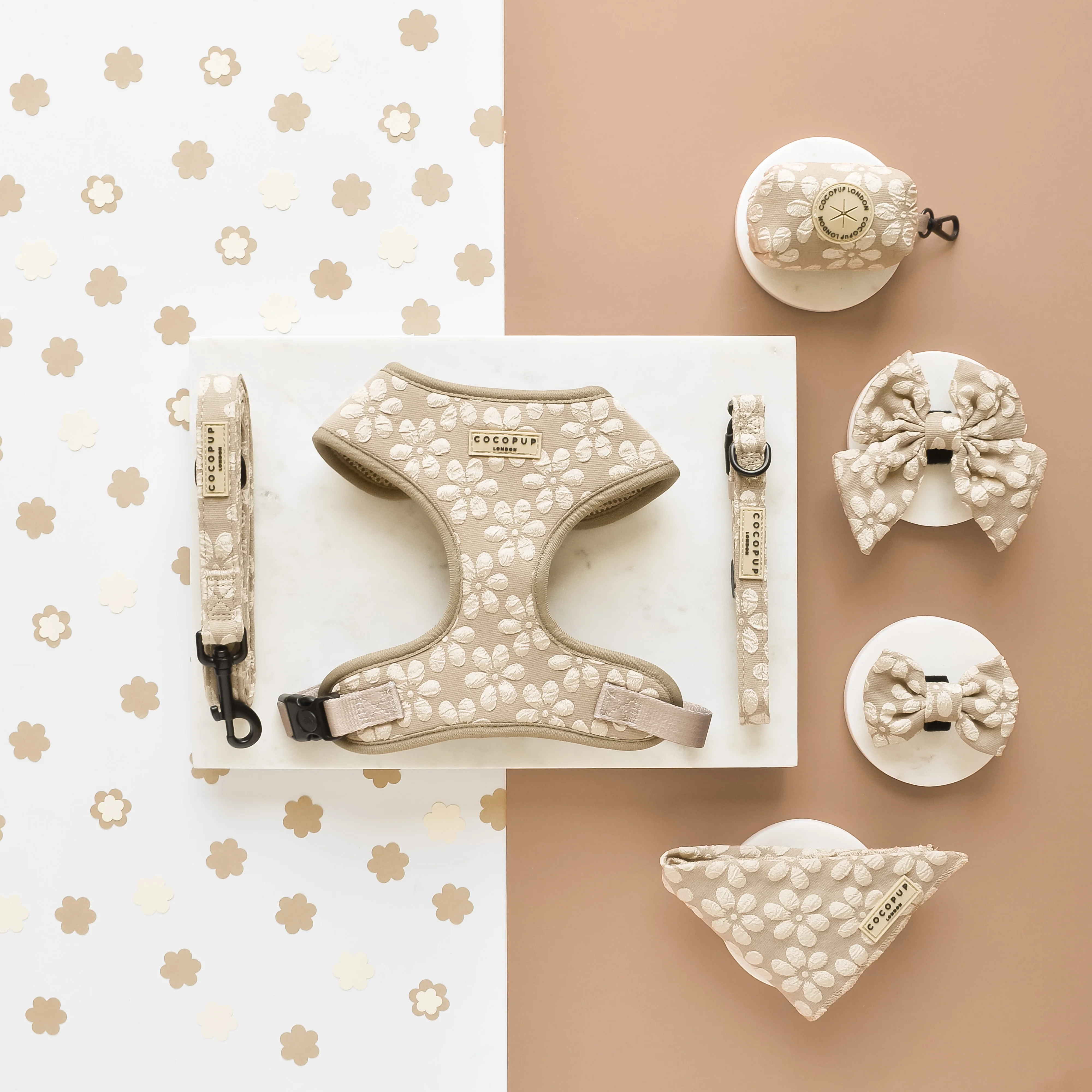 Luxe Sailor Bow Tie - Mocha Flower - Image 4