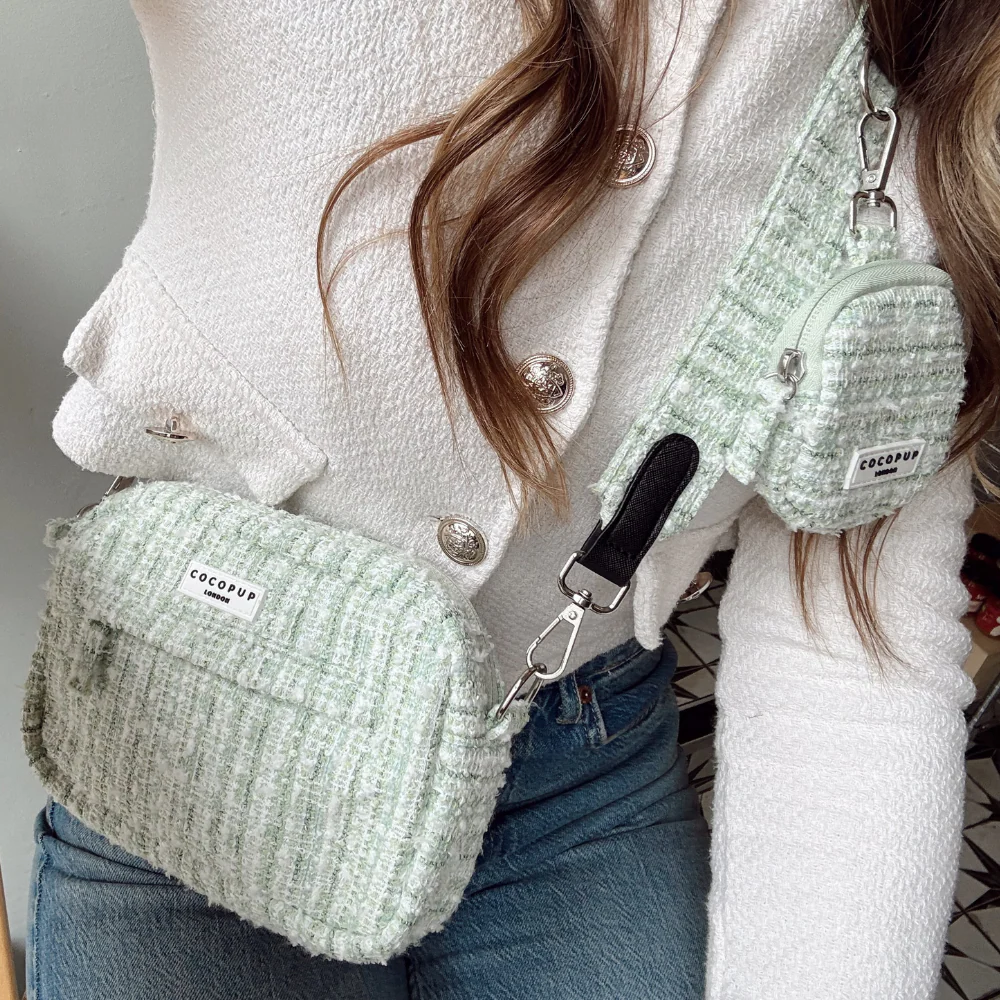 Textured Tweed Bag Strap - Matcha - Image 16