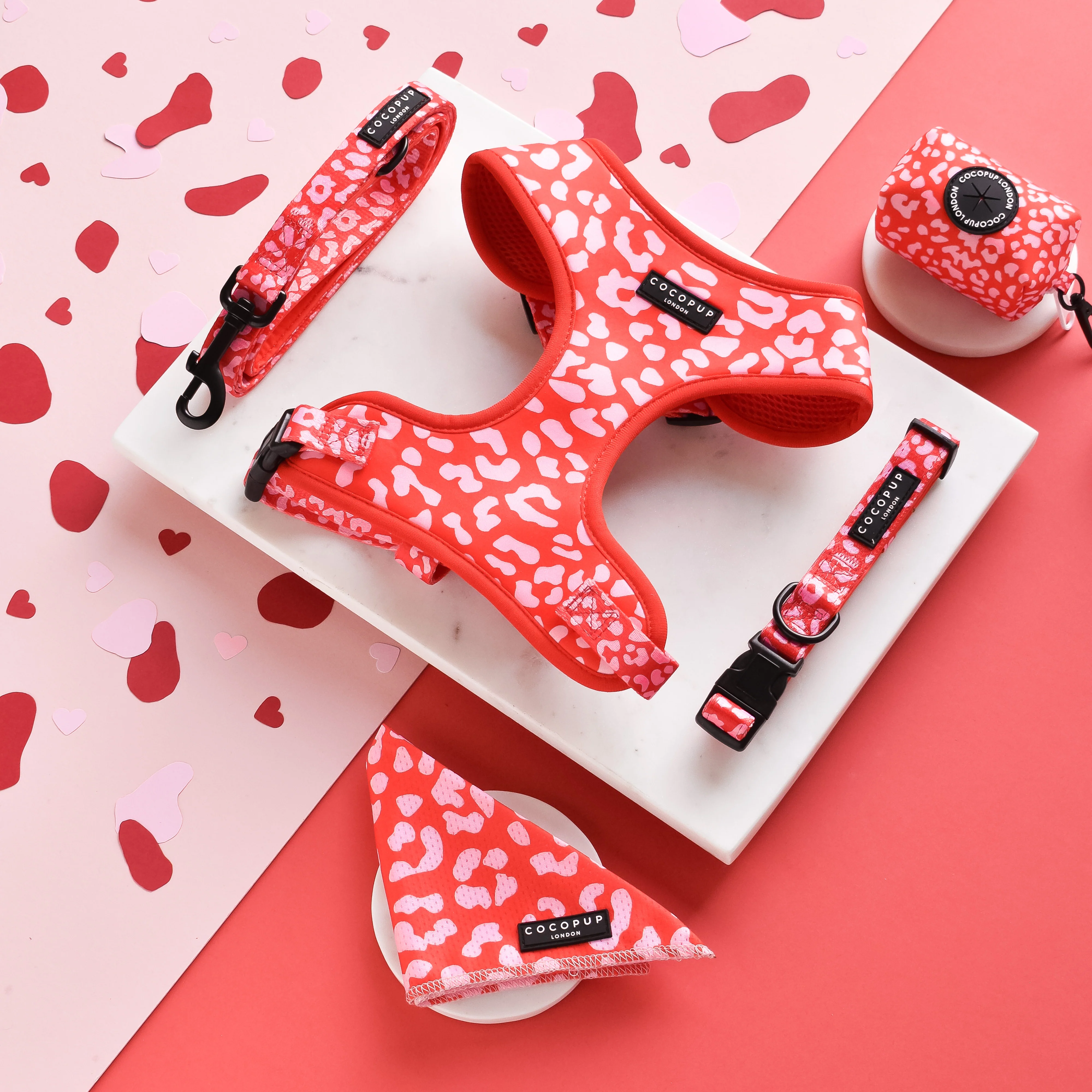 Red & Pink Leopard Bandana - Image 3