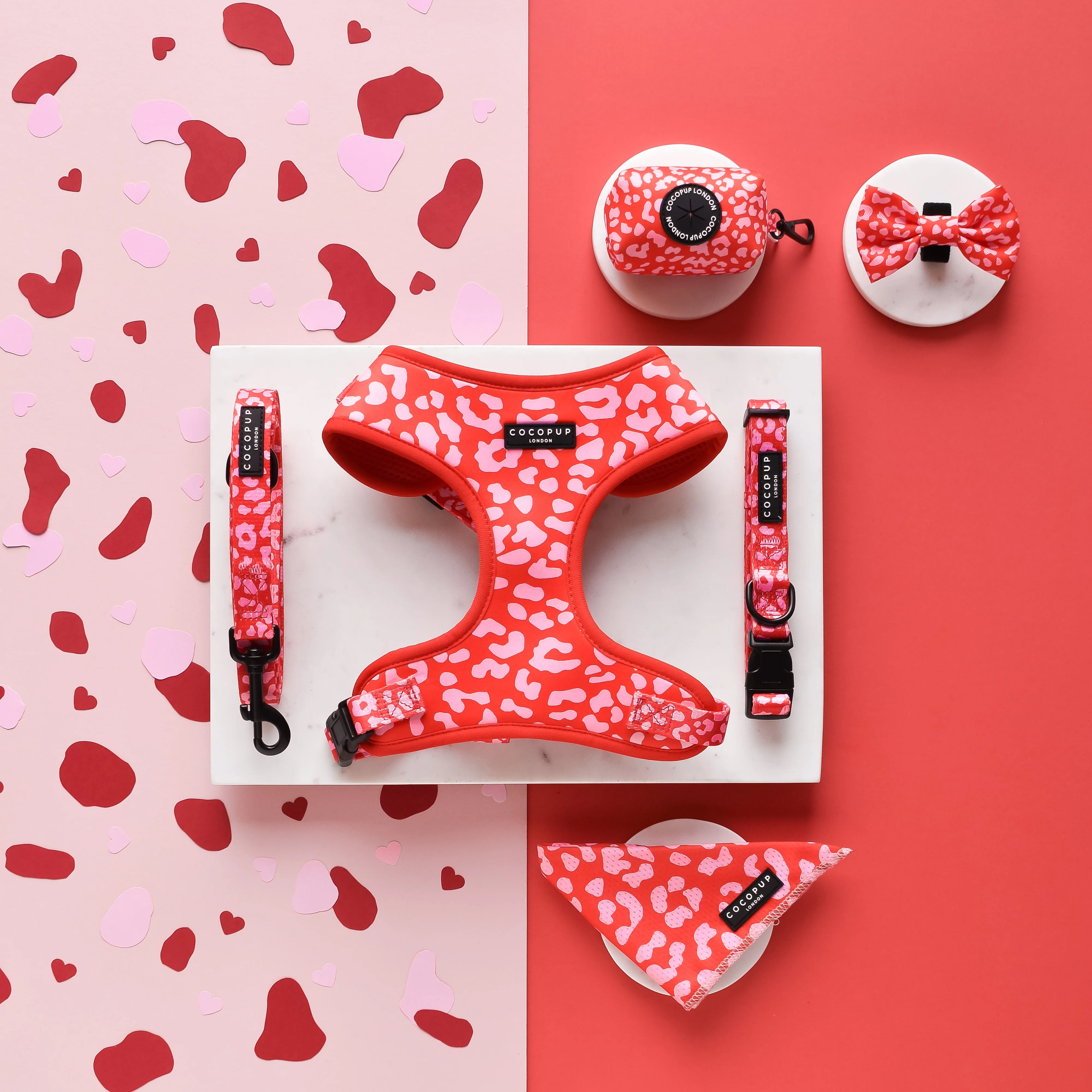 Red & Pink Leopard Bow Tie - Image 3